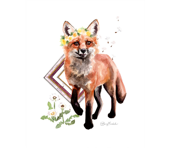 "Dandelion Fox"  by Darcy Goedecke